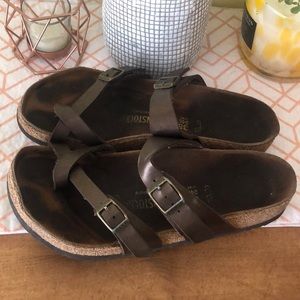 Copper Birkenstocks Euro 38